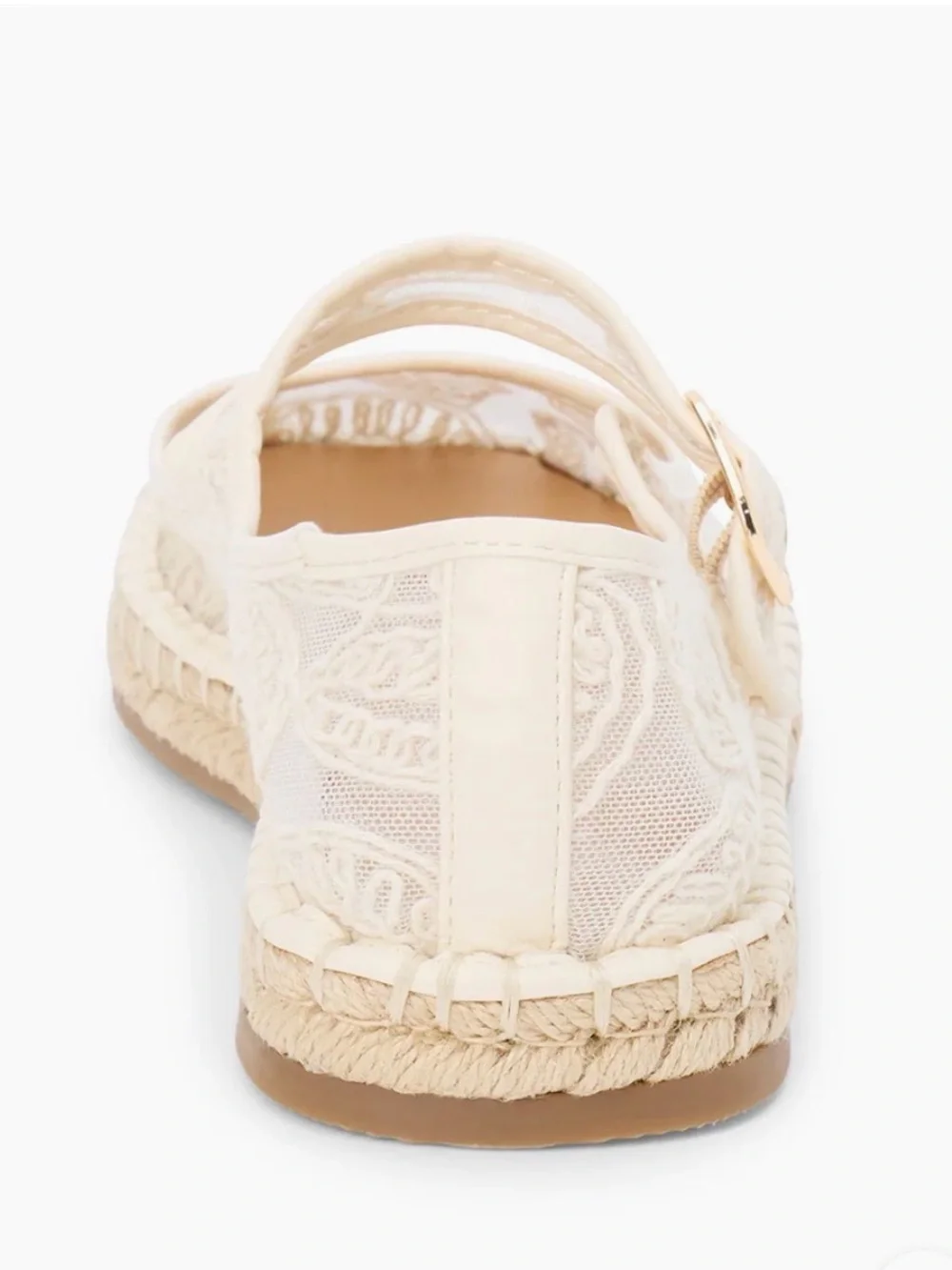 Coconuts by Matisse Cream Lace Mary Jane Espadrilles